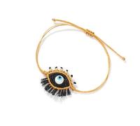 Oxxggkao White Glass Bead Eye Charm Adjustable For Couples Handmade Jewelry Dopamine Inspired Design Wristchain Adjustable String For Couples