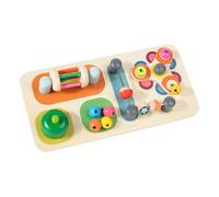 Oxxggkao Wooden Activity Board Puzzle Toy for Toddler Promote Independence Learning and Problem Solving Fine Motor Skill Exercise Early Learning Activity Toy