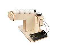 Oxxggkao Wooden Automatic Ball Launching Science Project Set Easy Assembly for Parent Child Interactive Learning and Fun Activity Educational Toy for Classroom Physics Demonstration