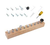 Oxxggkao Wooden Engineering Toy Set with Rotating Screws for Preschoolers Problem Solving Skills Development Ages 3+ Engineering Toy Set