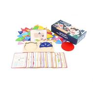 Oxxggkao Wooden Fraction Learning Puzzle Educational Math Toy for Kids Hands on Interactive Teaching Tool Colorful Math Learning Disk