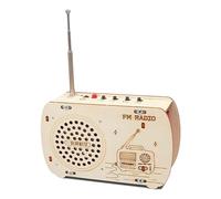 Oxxggkao Wooden Radio Science Project Craft Kits for Kids Educational Learning Toy with Easy Assembly Clear Sound Reception Children Radio Craft Set