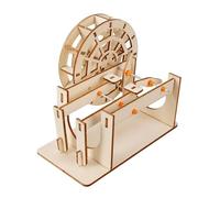 Oxxggkao Wooden Water Wheel Craft Project Science Toy for Kids Student Early Educational Mechanical Principles Learning Wooden Water Wheel Science Craft Toy for Educational Physics Learning Project