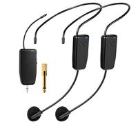 oxxyeeKS Wireless Microphone System for 2 People,160ft Range, 2.4G Dual Wireless Headset Mics for Karaoke Speaker, Amplifier, Mic Speakers, PA System, Yoga,Teaching, Fitness