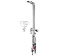 Oxy-Acetylene Cutting Torch Welding Torch, 10mm Quick Connect Fitting Barb w/10 Cleaning Needles, 3rd Tubing Gas Mix Check Function, Professional