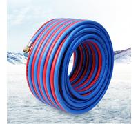 Oxy Acetylene Torch Hose, Twin Welding Cutting Torch Hose with Explosion-Proof Design, Flexible and Durable with Copper Fittings, Ideal for Welding Projects