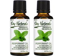 Oxy Naturals Peppermint Essential Oil 20ml (Pack of 2) - 100% Pure & Natural Peppermint Oil, Premium Essential Oil for Aromatherapy, Diffuser, Massage, Skin & Hair Care, Candle & Soap Making