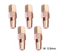 Oxy Propane Welding Nozzle, 5-Pack Brass Copper Tips for H01-6 Torch Multi-Head Flame Heating Compatible with Metal Bending and Thermal Expansion Applications(0.9mm)