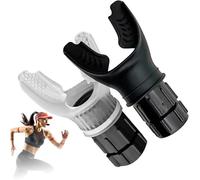 Oxybio Oxy Breathing Trainer, Lung Exerciser Breathing Trainer with Adjustable Resistance - Portable Respiratory Muscle Strength Trainer for Athletes, Singers (Black/White 2pcs)