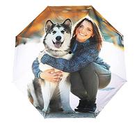 OXYEFEI Custom Umbrella Design Picture/DIY Custom Sunscreen/Rainy Day Folding Umbrella Gift Male and Female Family with Automatic Opening and Closing Mechanism-Windproof Pocket Umbrella