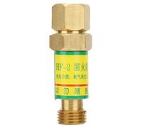 Oxygen Acetylene Flashback Arrestor Check Valve Welding Cutting Torch Flame Buster 2 Pack M16x1.5 Solid Brass Resistant for Welding Torch Gas Regulator (Oxygen Temperer)