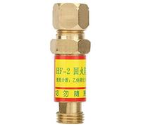 Oxygen Acetylene Flashback Arrestor Check Valve Welding Cutting Torch Flame Buster 2 Pack M16x1.5 Solid Brass Resistant for Welding Torch Gas Regulator (Acetylene Flashback Device)