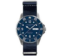 Oxygen Admiral 44 Mens Quartz Watch with Blue Dial Analogue Display and Blue Leather Strap EX-D-ADM-44-NL-NA