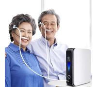 Oxygen Concentrator, 1 L/min Adjustable Flow, Portable with Bag, Time Control and Wireless Remote for Home and Travel Use, Includes Car Air Purifier