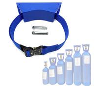 Oxygen Cylinder, ABS Oxygen Tank Holder Carrier Stand, Gas Cylinder Wall Mount Bracket, Propane Storage Rack with 39" Long Safety Strap(Blue)