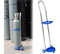 Oxygen Cylinder Bracket Trolley with Fixed Steel Ring and Dual Wheels(10L - 31.5"/80cm)