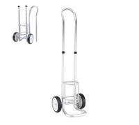 Oxygen Cylinder Cart, Aluminium Alloy Detachable Oxygen and Acetylene Cylinder Trolley Portable Hospital Single-Cylinder Gas Trolley(12cm)