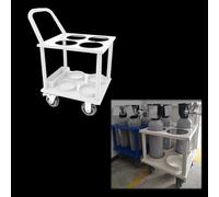 Oxygen Cylinder Cart Dolly with Wheels, 4-Slot Mobile Oxygen Tank Holder Rack, Rolling Gas Cylinder Cart for Easy Transport and Storage, Durable Oxygen Cylinder Trolley.