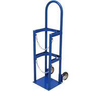 Oxygen Cylinder Cart, Steel Gas Tank Dolly, Freestanding Organizer Shelf for Secure Storage and Easy Transport of Gas Cylinders