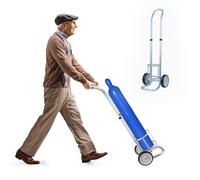Oxygen Cylinder, Cylinder Tank Holder Lightweight Aluminum Oxygen Cart Dolly, Adjustable Height Gas Trolley for Clinics, Portable(12.5cm/4.9in)