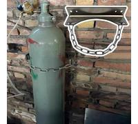 Oxygen Cylinder Holder, Single Oxygen Cylinder Holder, Silver Oxygen Cylinder Holder, Wall Mounted(L30cm(11 3/4"))