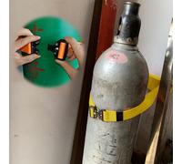 Oxygen Cylinder, Holder Wall-Mounted Bracket for Oxygen Cylinder, Storage Rack with Detachable Safety Buckle, Tank Stand(Yellow)