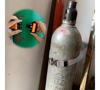 Oxygen Cylinder, Holder Wall-Mounted Bracket for Oxygen Cylinder, Storage Rack with Detachable Safety Buckle, Tank Stand(Grey)