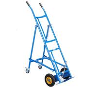 Oxygen Cylinder, Portable Rolling Oxygen Tank Cart with Wheels - Heavy-Duty and Acetylene Trolley Cylinder Bracket for(Blue)