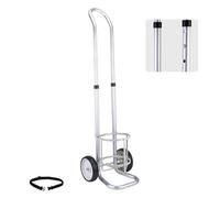 Oxygen cylinder rack,Adjustable Oxygen Tank Holder Stand - Lightweight Rolling Cart with 2 Wheels, Portable Gas Canister Organizer Rack, Fits 125mm (4.7") Tanks - Easy Transport Carrier