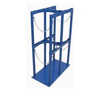 Oxygen Cylinder Rack Floor Mountable Gas Cylinder Organizer Shelf, Heavy Duty Steel Oxygen Storage Rack, Welding Oxygen Cylinder Bracket for Laboratory