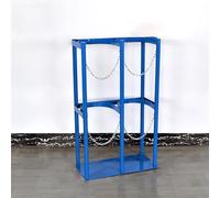 Oxygen Cylinder Rack Floor Mountable Oxygen Cylinder Carrier Stand, Metal Acetylene Tank/Gas Bottle/Propane Cylinder Stand, Medical Oxygen Tank Shipment Device Cart(W 60cm(23 5/8"))