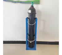 Oxygen Cylinder Rack Floor Mountable Oxygen Cylinder Carrier Stand, Metal Acetylene Tank/Gas Bottle/Propane Cylinder Stand, Medical Oxygen Tank Shipment Device Cart(W 30cm(11 3/4"))