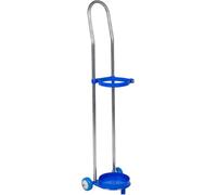 Oxygen Cylinder Rack, Gas Cylinder Trolley, Cylinder Fixed Rack for Clinics/School Labs, Portable Stainless Steel Cylinder Cart with 2 Silent Wheels(37.4 in/95cm Hight)