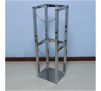 Oxygen Cylinder Rack, Gas Cylinder Trolley, Cylinder Organizer Shelf with Protective Chain, Stainless Steel Gas Cylinder Storage Rack(Inlet 6.3 in-8.7 x 7.9 x 15.7 in)