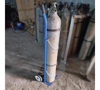 Oxygen Cylinder Rack, Gas Cylinder Trolley, Oxygen Cylinder Cart with Handle, Oxygen Tank Cart with 2 Protection Chain, Large Oxygen Tank Cart(Blue)