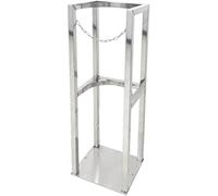 Oxygen Cylinder Rack, Gas Cylinder Trolley, Stainless Steel Gas Cylinder Storage Rack, Gas Cylinder Organizer Shelf with Protective Chain(22 x 20 x 40 cm/8.7 x 7.9 x 15.7 in)