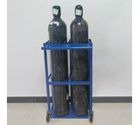 Oxygen Cylinder Rack Heavy Duty Cart with Wheels, Thickened Tank Holder, Chrome ion Chain(L65cm(25 5/8"))