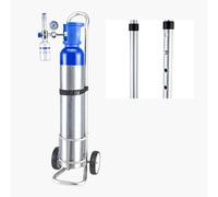 Oxygen cylinder rack,Height Adjustable 2-Wheel Oxygen Tank Cart Dolly, Portable Oxygen Cylinder Holder Trolley for Easy Transport, Fits 12cm Diameter Tanks, Max Height 41"