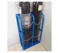 Oxygen Cylinder Rack Hospital Laboratory Gas Cylinder Fixed Shelf/Cylinder Bracket, with Protective Chain & Fixing Screws(60x30x100cm)