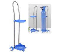 Oxygen cylinder rack,Lightweight Rolling Oxygen Tank Holder Cart, Portable Oxygen Cylinder Storage Trolley for Hospital Wards, Propane/Oxygen Cylinder Stand Carrier - 110cm (43 1/4")
