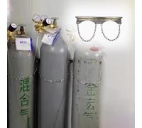 Oxygen cylinder rack,Lightweight Silver Cylinder Tank Holder - Universal Wall Mount Oxygen & CO2 Storage Rack, Fixed Bracket for Nursing Homes & Clinics, 75cm (29.5in)