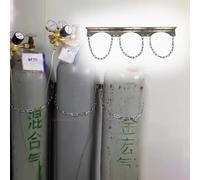 Oxygen cylinder rack,Lightweight Silver Cylinder Tank Holder - Universal Wall Mount Oxygen & CO2 Storage Rack, Fixed Bracket for Nursing Homes & Clinics, 75cm (29.5in)