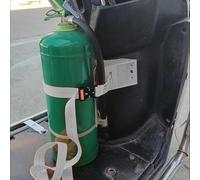 Oxygen Cylinder Rack Oxygen Cylinder Wall Mount Bracket, Oxygen O2 Holder with Adjustable Strap & Screws, Gas Tank Carrier Storage Rack for RV Water Softener(Gray)