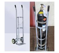 Oxygen Cylinder Rack Oxygen Tank Cart with 2 Protection Chain, Large Oxygen Tank Cart Home, for 40/50 L Cylinder(Gray)