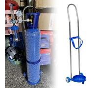 Oxygen Cylinder Rack Oxygen Tank Cart with Adjustable Nylon Strap & Hook-and-Loop Fastener, Stable Mobile Oxygen Tank Stand, Propane Gas Cylinder Rack Trolley