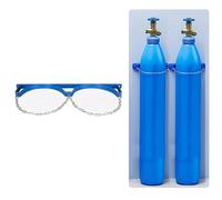 Oxygen cylinder rack,Oxygen Tank Holder with Safety Chain - Wall-Mounted Vertical Storage Rack for Hospitals, Clinics & Factories - Durable Double Gas Cylinder Shelf for Oxygen & Acetylene.