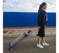 Oxygen Cylinder Rack Portable Oxygen Cylinder Cart with Wheels, Oxygen Storage Holder Carrier for Medical & Industrial Tanks, Steel Oxygen Cylinder Stand Caddy(H-110cm(43 1/4"))