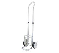 Oxygen Cylinder Rack Rolling Oxygen Tank Holder Cart with 2 Wheels, Adjustable Aluminum Alloy Gas Cylinder Storage Rack for Home & Laboratory, Fits 12 5cm Diameter Tanks