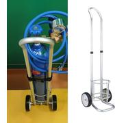 Oxygen Cylinder Rack Rolling Trolley, Portable Oxygen Tank Cart with Handle, Small 2-Wheel Storage Rack for Gas Bottle Transport