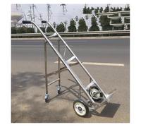 Oxygen Cylinder Rack Stainless Steel Collapsible Oxygen Tank Cart, Large Welding Gas Cylinder Cart Trolley for Factory, Portable Rolling Co2 Cylinder Fixed Shelf